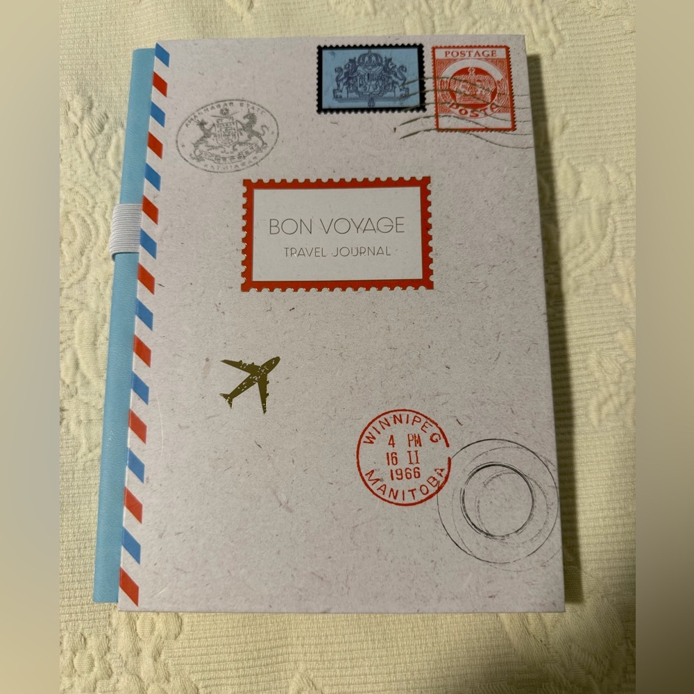 Gartner Studios Bon Voyage Journal with Blue and Red Highlights